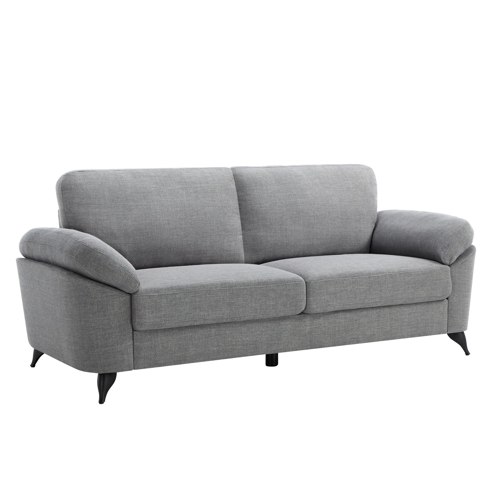 Furniture Online Malmo Scandi 3 Seater Linen Sofa – Grey