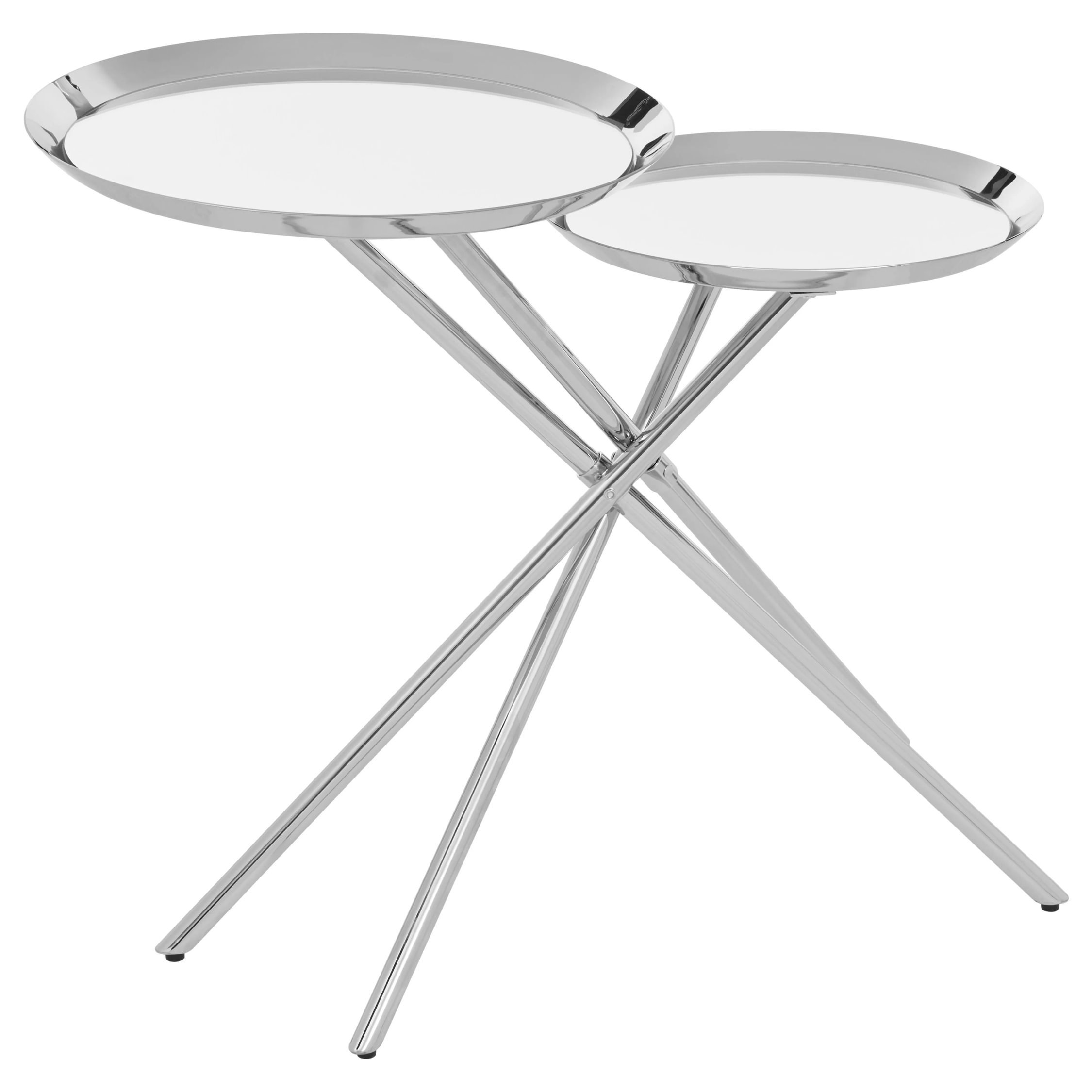Orsina Oria 2 Tier Tray Side Table – Silver