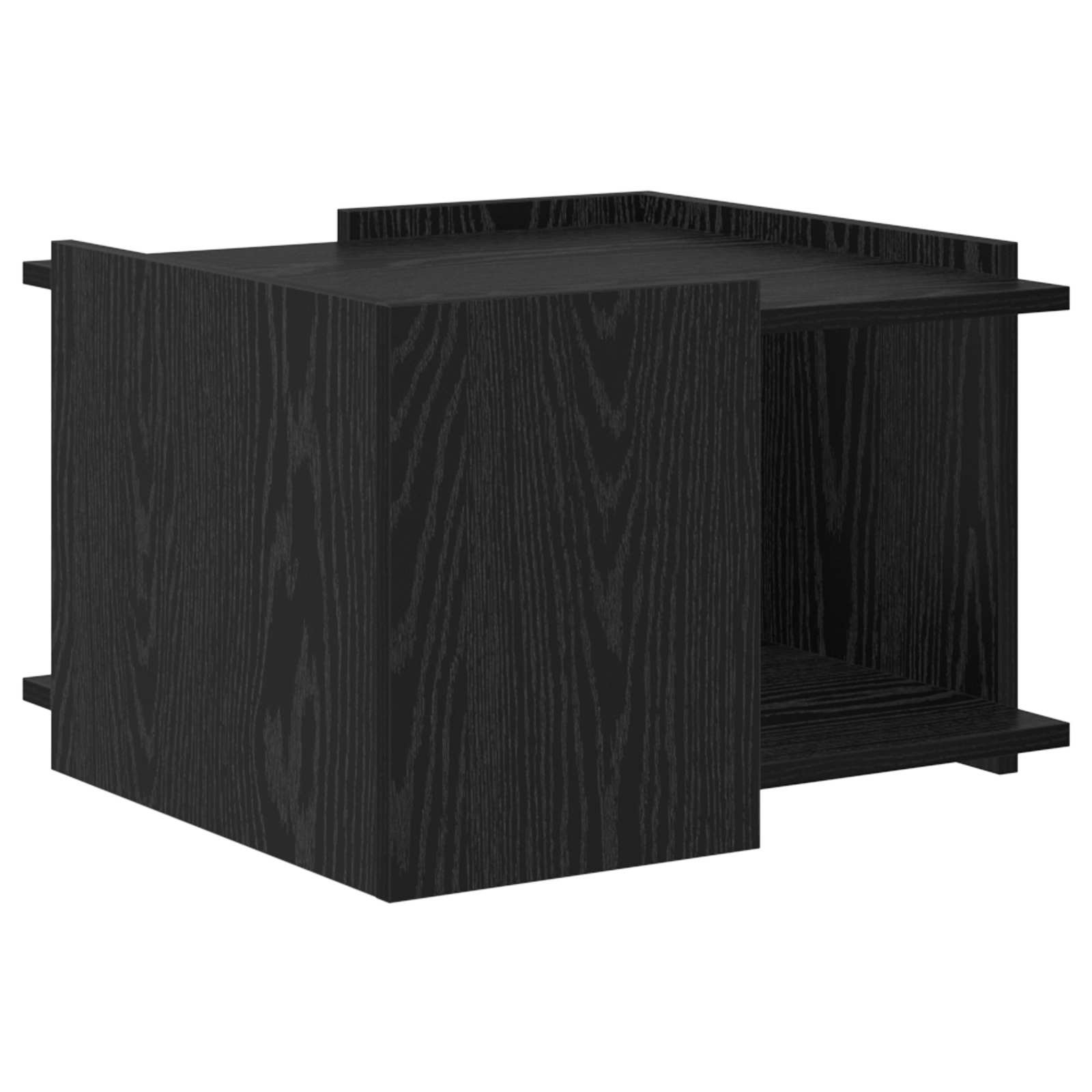 Walplus Engineered Wood Coffee Table - Black Oak - 50.5 x 50 x 33 cm
