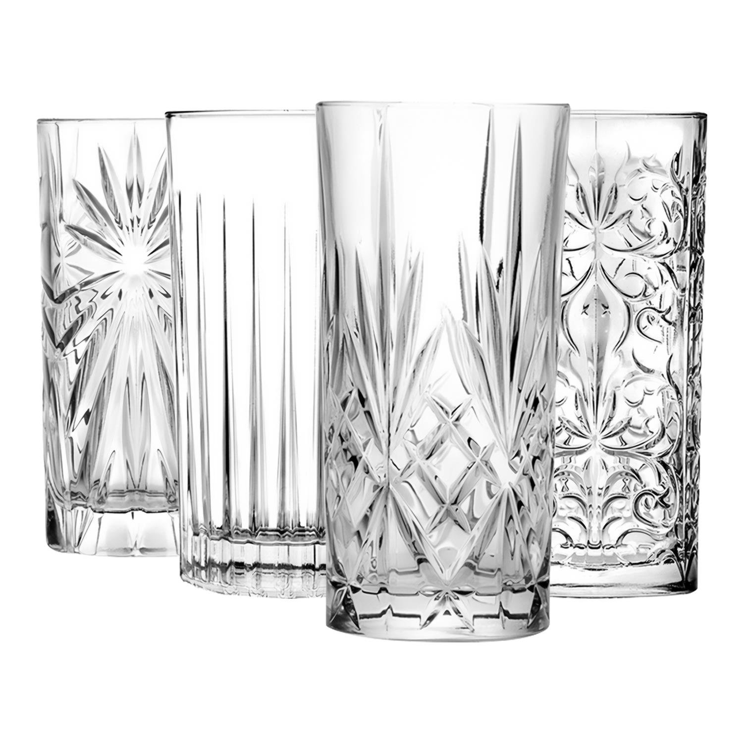 RCR Crystal 4 Piece Mixology Highball Glasses Set - 370ml