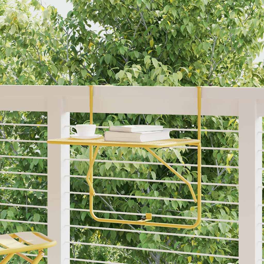 Walplus Steel Balcony Table - Gold - 60 x 40 x 65 cm