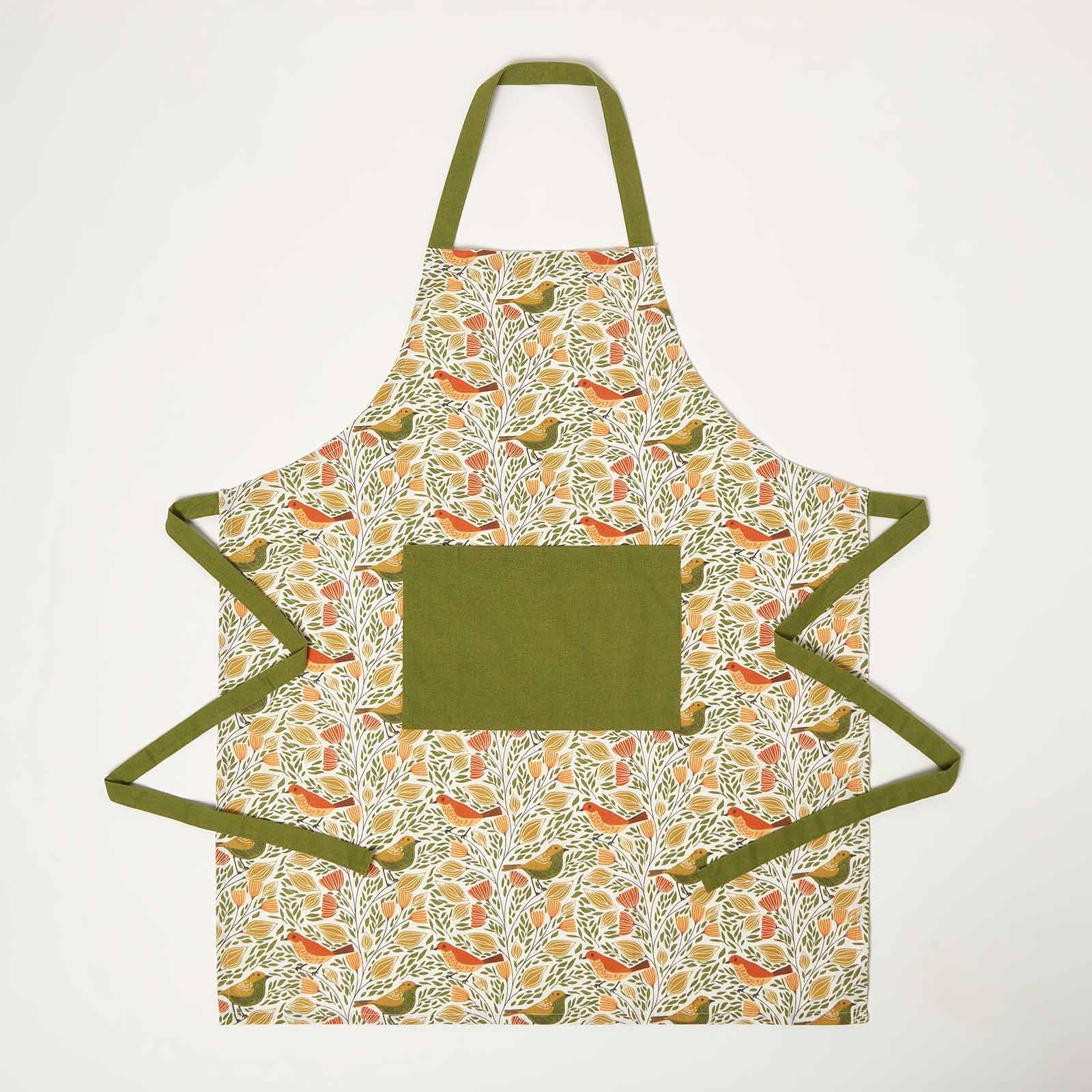 Homescapes Song Bird Apron - Green