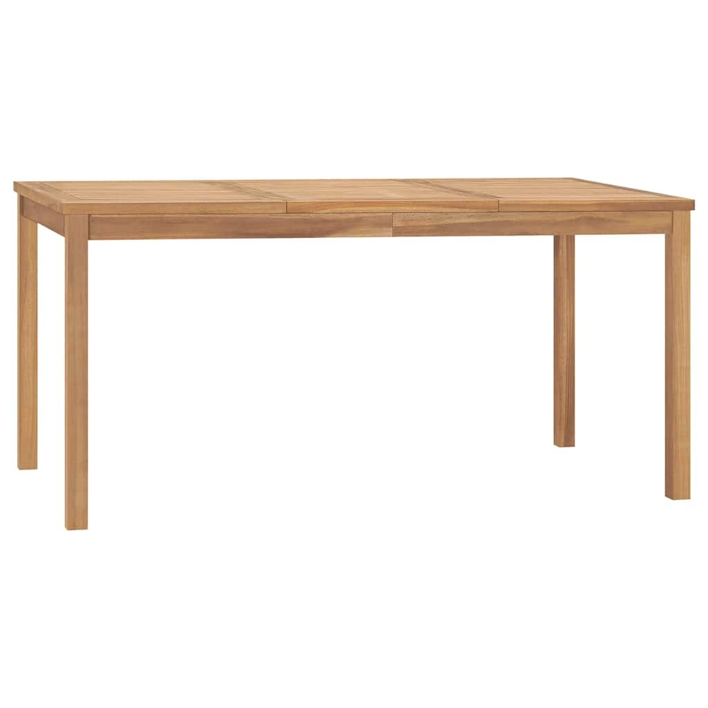 Walplus Solid Teak Wood Garden Dining Table - Brown - 160 x 80 x 77 cm