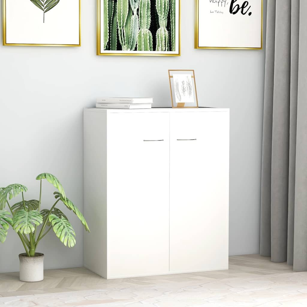 Walplus Engineered Wood Buffet Sideboard - White - 60 x 30 x 75 cm