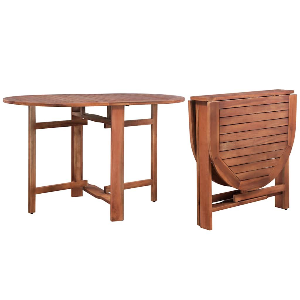 Walplus Solid Acacia Wood Dining Table - Brown - 120 x 70 x 74 cm