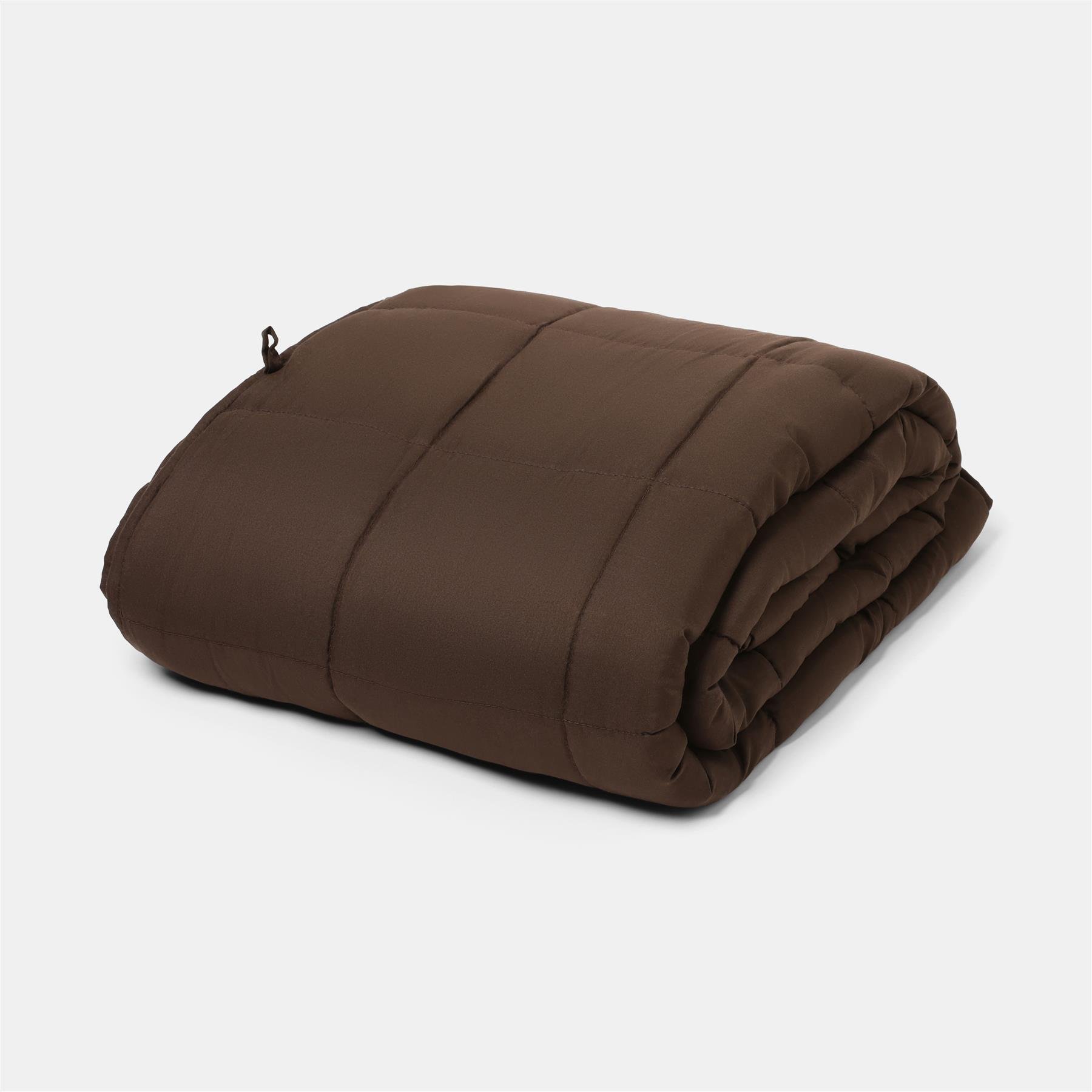 OHS Supersoft 8kg Weighted Blanket - 150x200cm - Chocolate