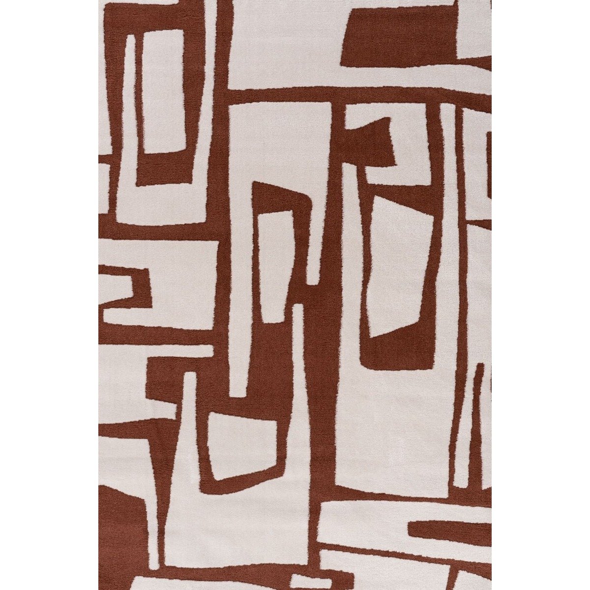 The Rugs Terracotta Loft Abstract Rug - 80 x 150cm