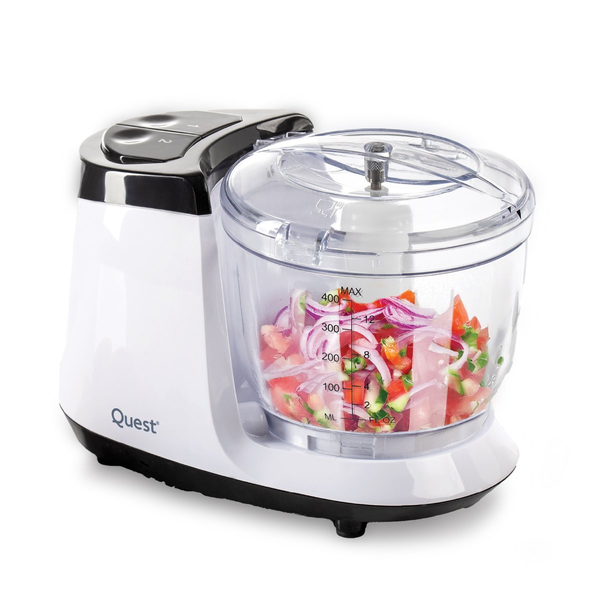 Quest Mini Food Processor with 400ml Capacity - White