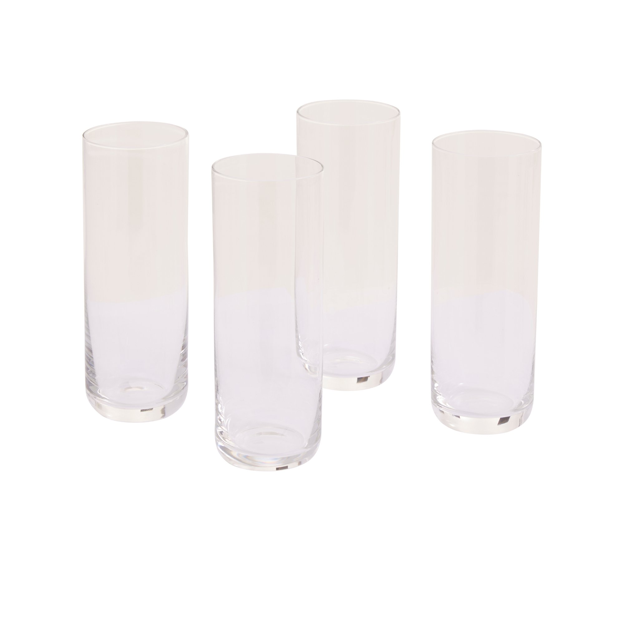 Orsina Ada Set of 4 Crystalline Hi Ball Glasses – Clear