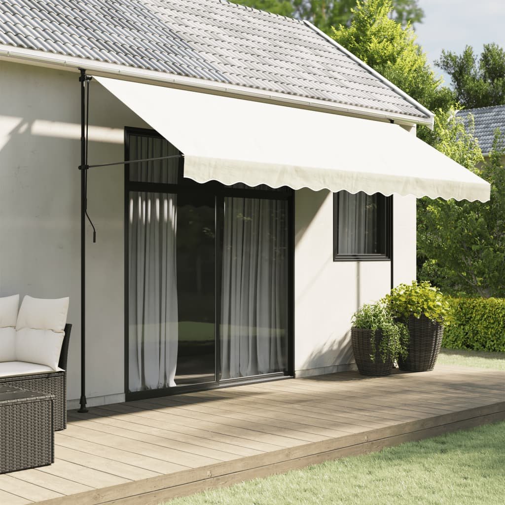Walplus Polyester Awning Replacement Fabric - Cream - 400 cm
