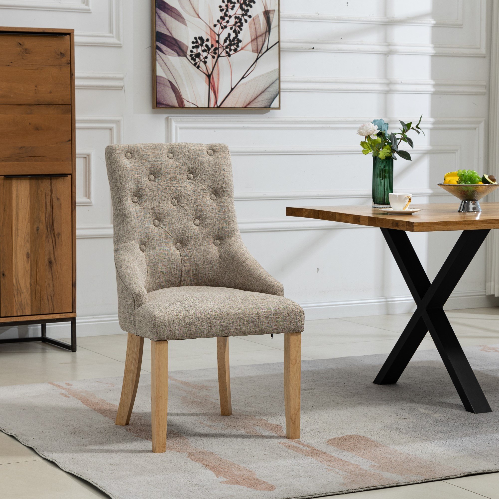 Artemis Home Ravenna Fabric Dining Chairs - Set Of 2 - Brown