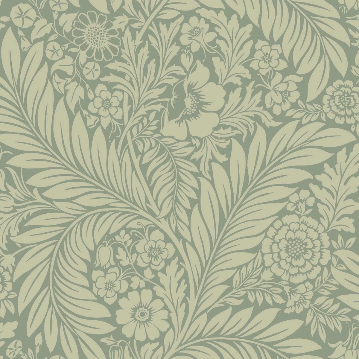 Belgravia Florence Leaf Wallpaper - Green