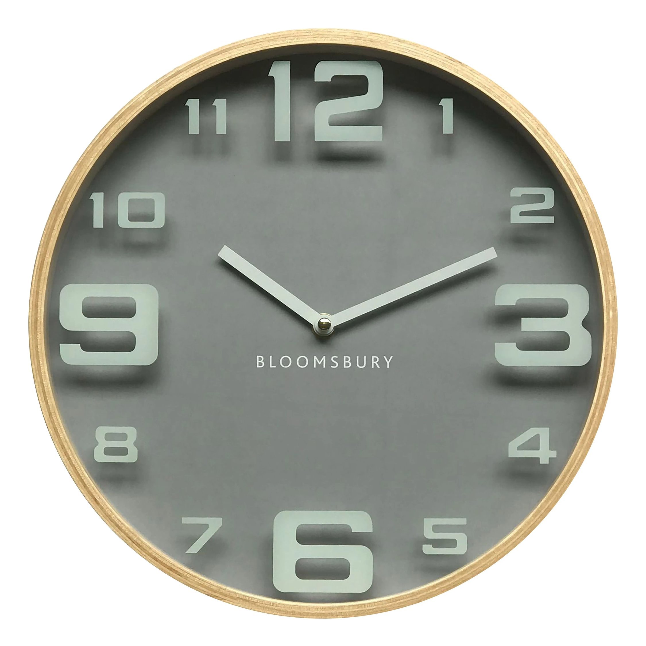 Orsina Vitus 31.5cm Dia Wall Clock - Grey and Oak