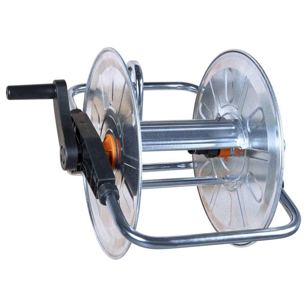 Walplus Hose Reel Wall Mounted for Or Hose - Silver and Black - 55 x 50 x 35 cm