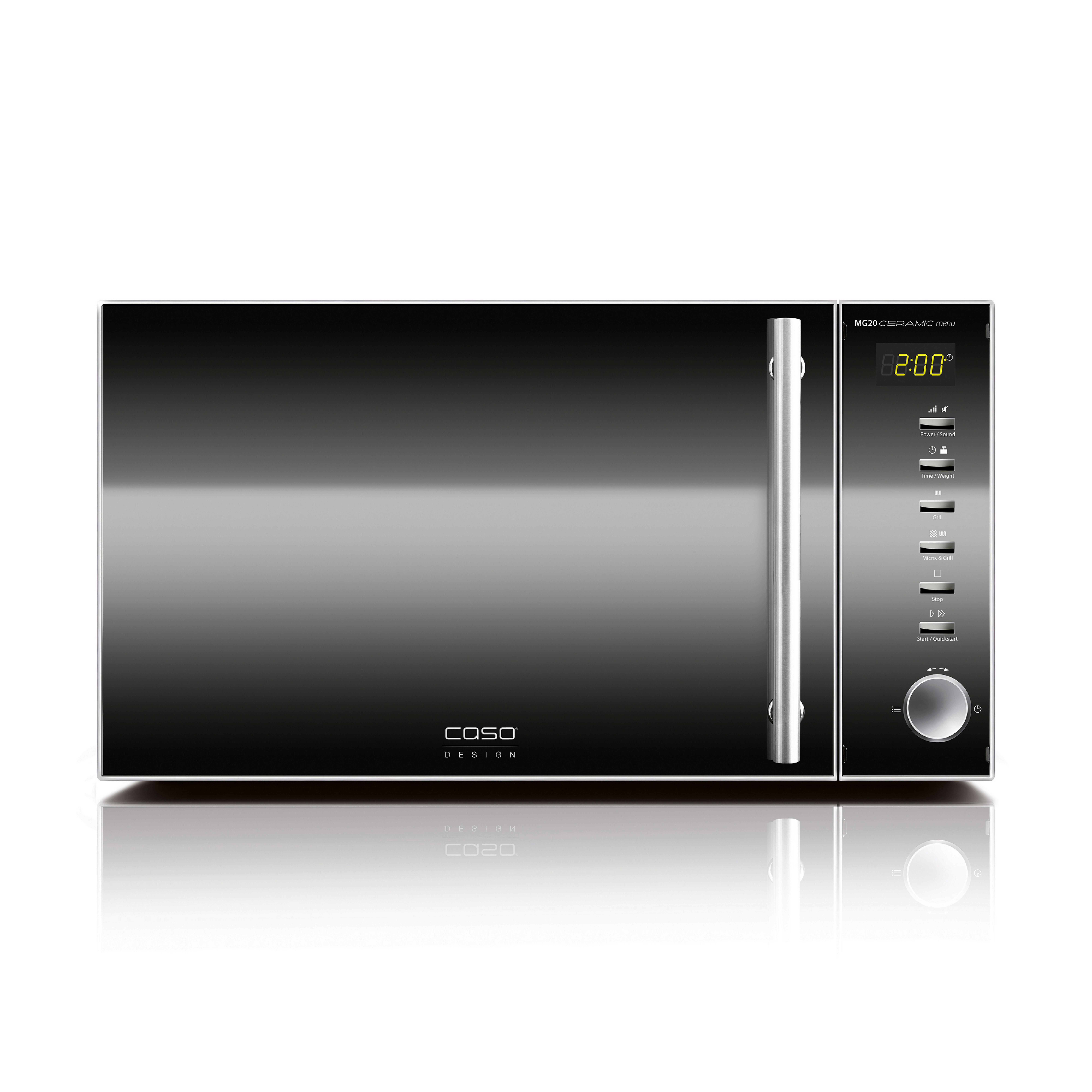 Caso Design 20L Ceramic Menu Microwave + Grill - Black