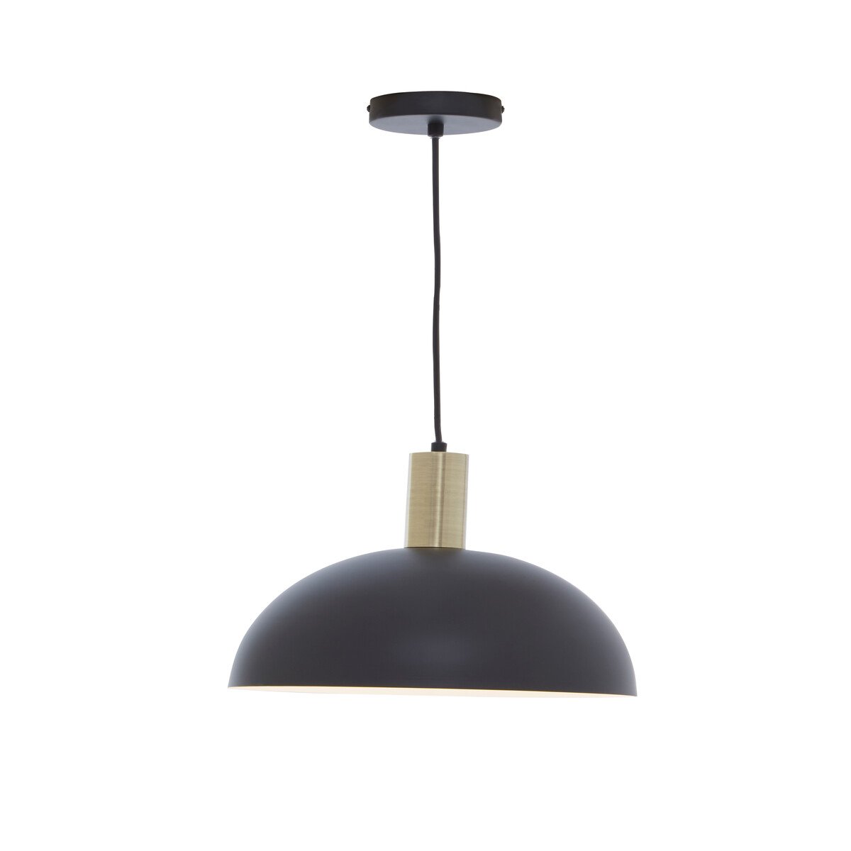 Orsina Leni Dome Pendant Light - Black and White