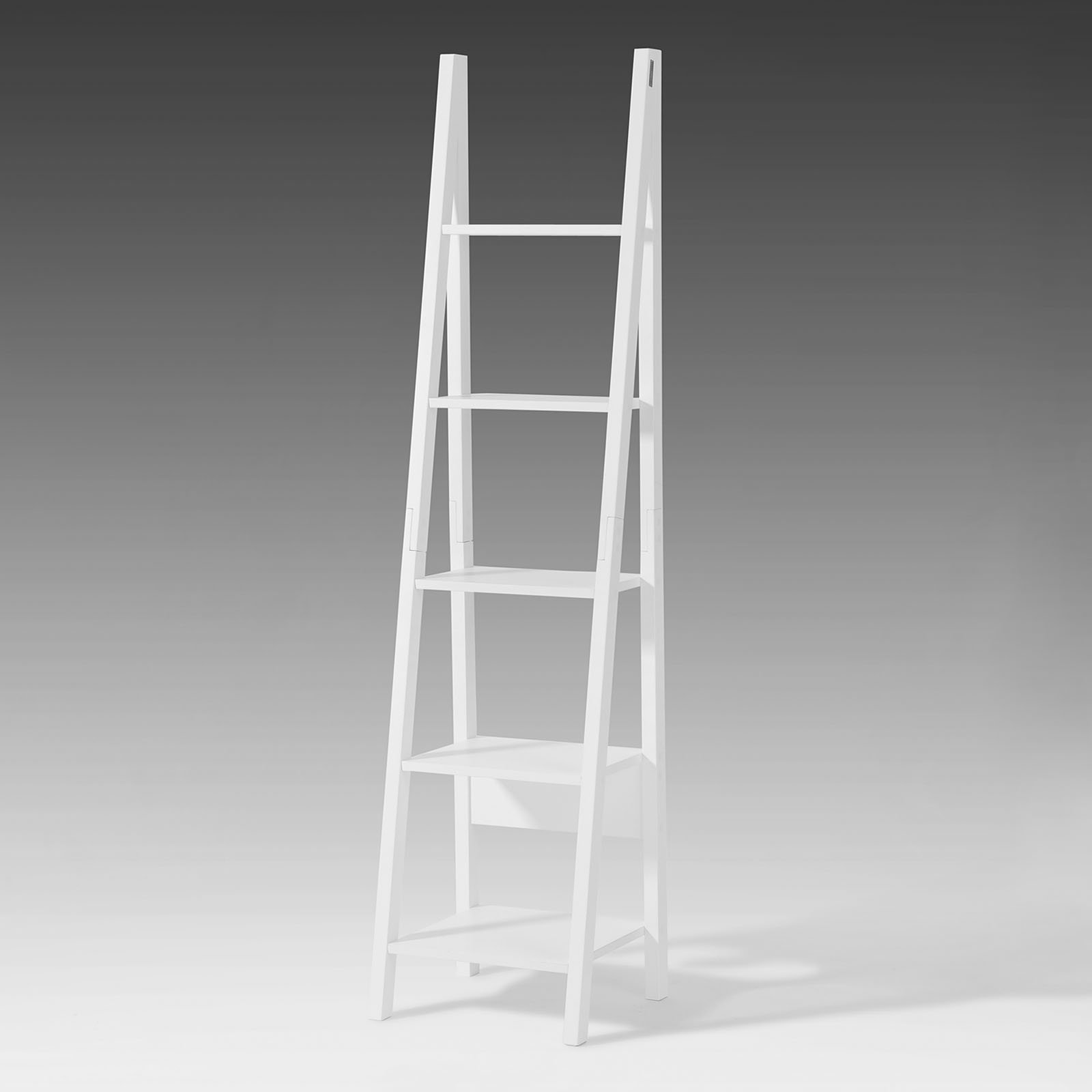 SoBuy 5 Shelf Freestanding Ladder Shelf - White