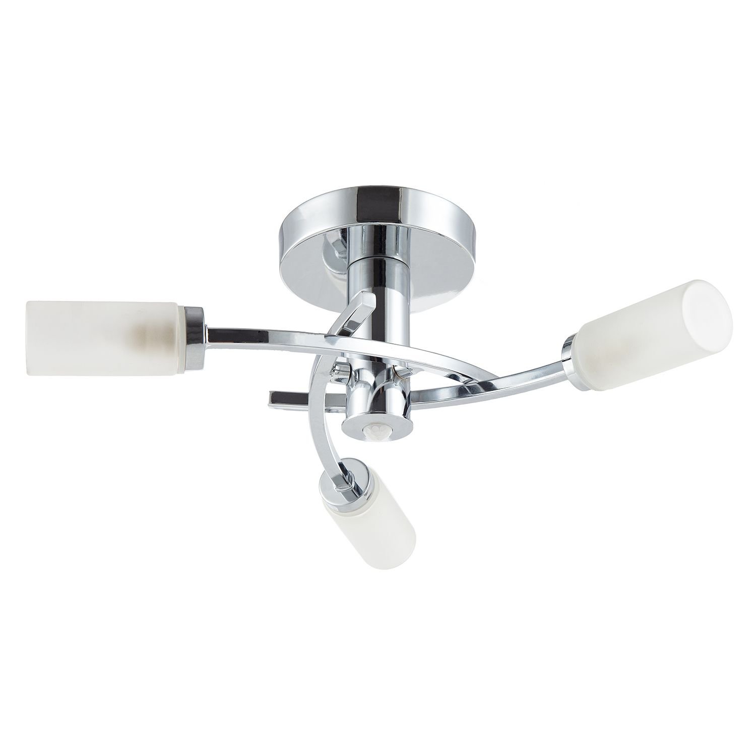 Happy Homewares Sensor in Chrome with Multi Bathroom Ceiling Light - 42cm