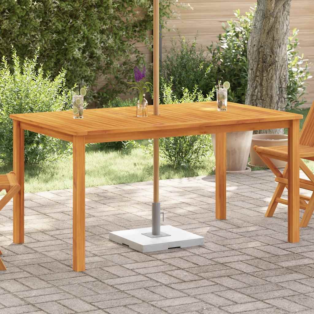 Walplus Solid Acacia Wood Garden Table - Brown - 150 x 90 x 74 cm