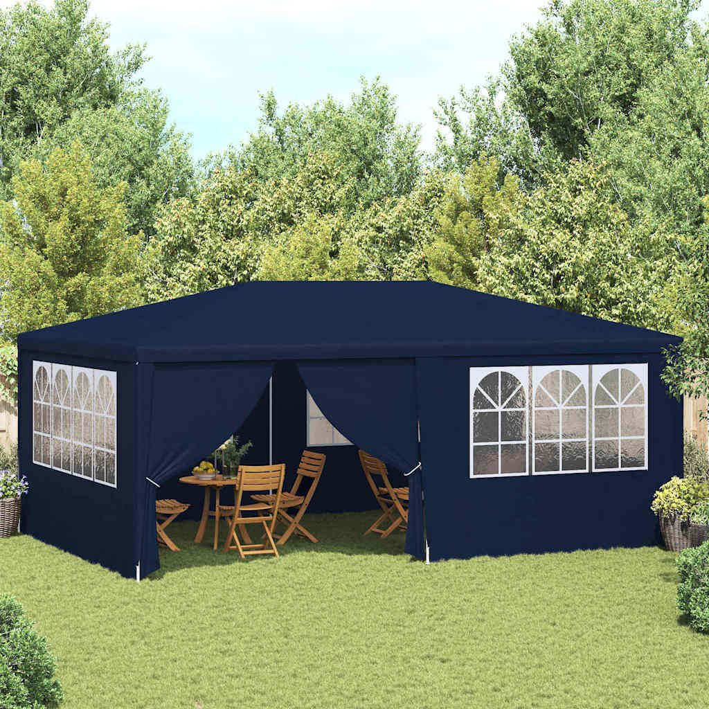 Walplus 4 x 6 m 90gsm Professional Party Tent with Side Walls - Blue
