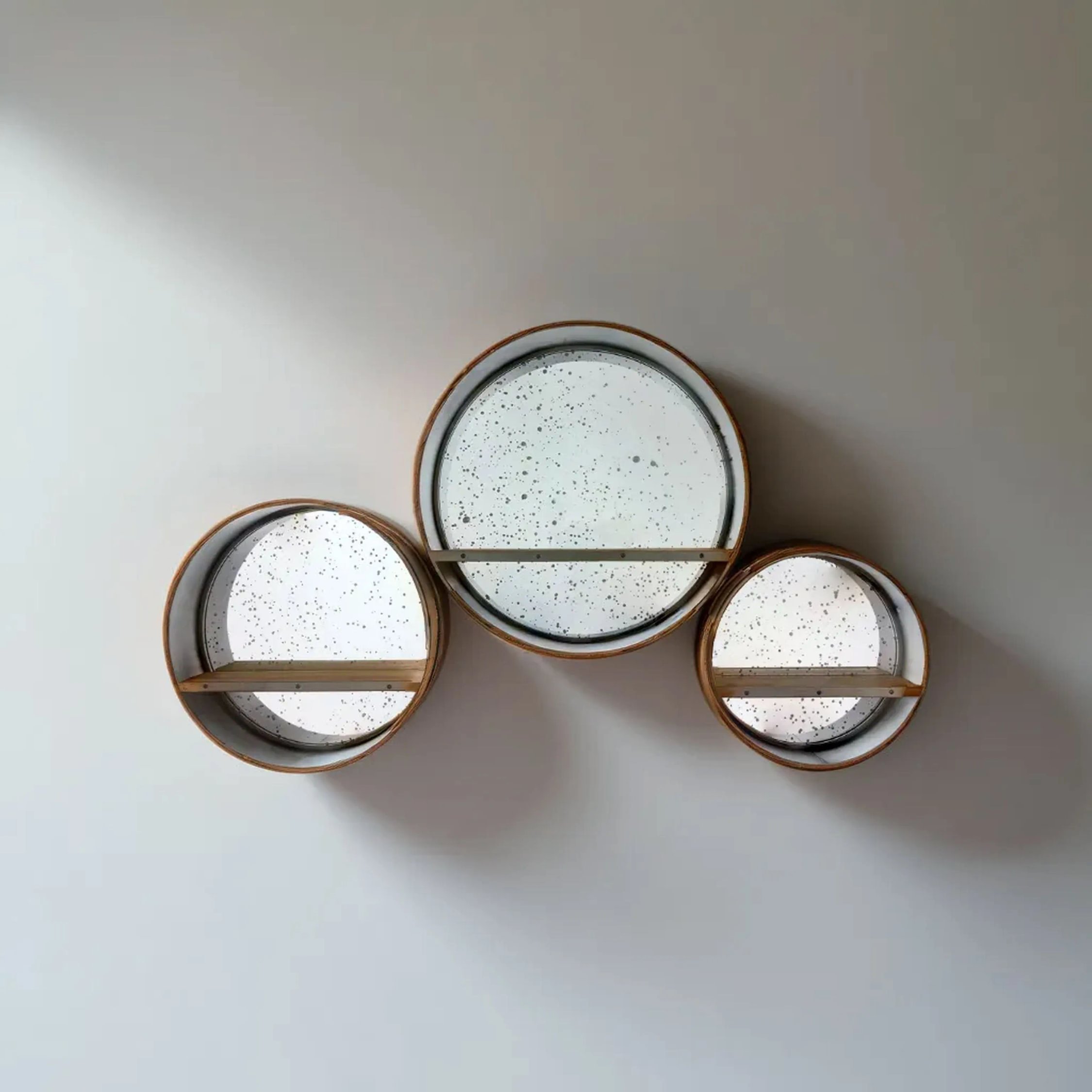 Orsina Set Of Three Trinity Wall Mirrors – Silver