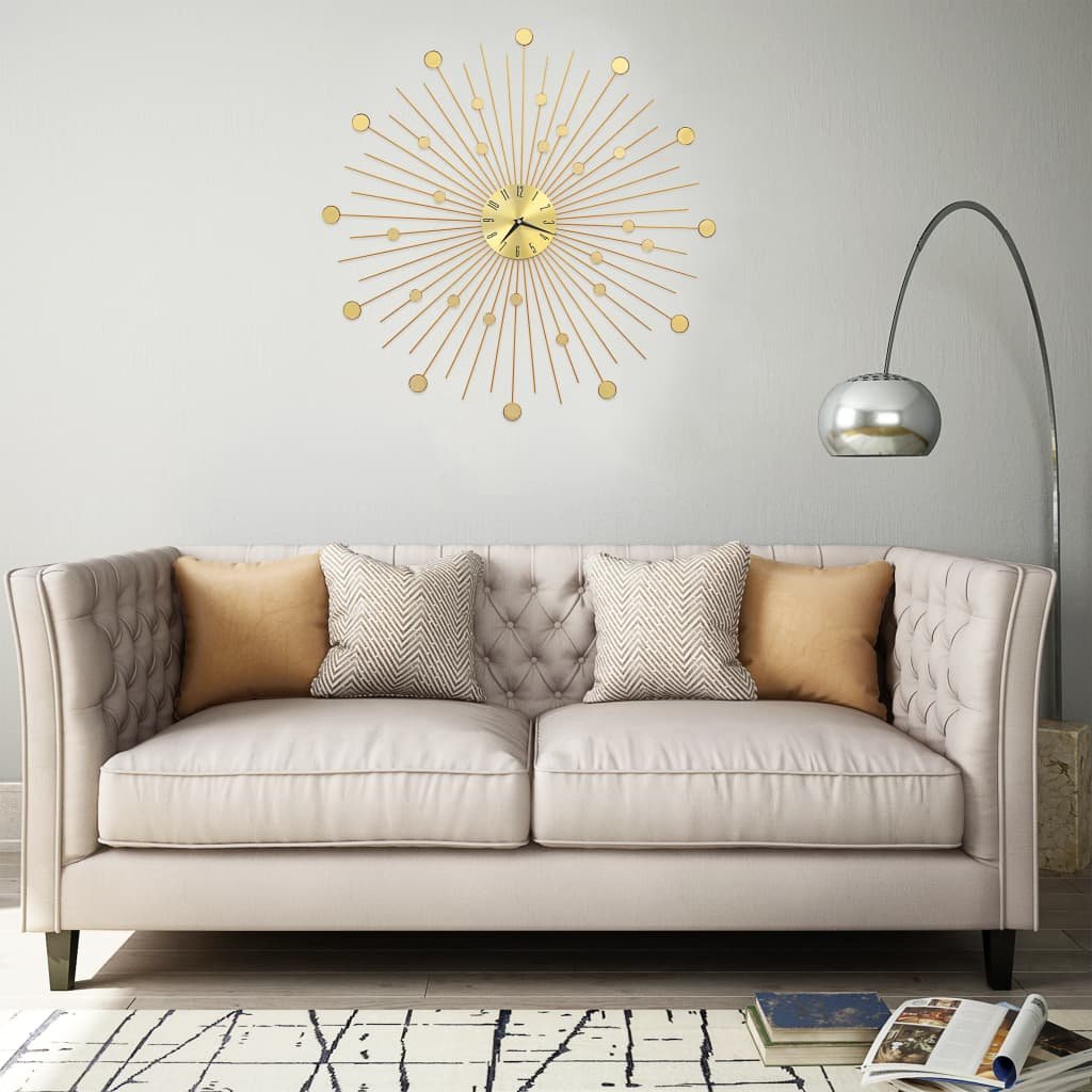 Walplus Metal Wall Clock - Gold