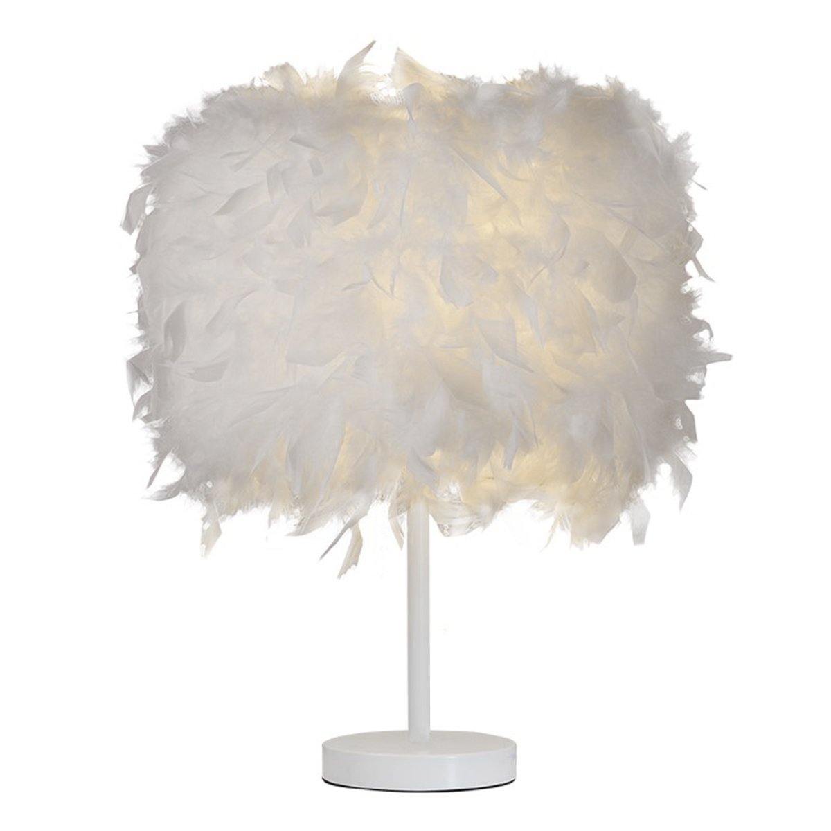 Living and Home 25cm Feather Table Lamp