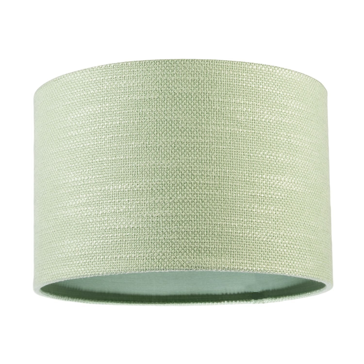 Happy Homewares Bobbled and Textured Linen in Emerald Mint Lampshade - 30cm