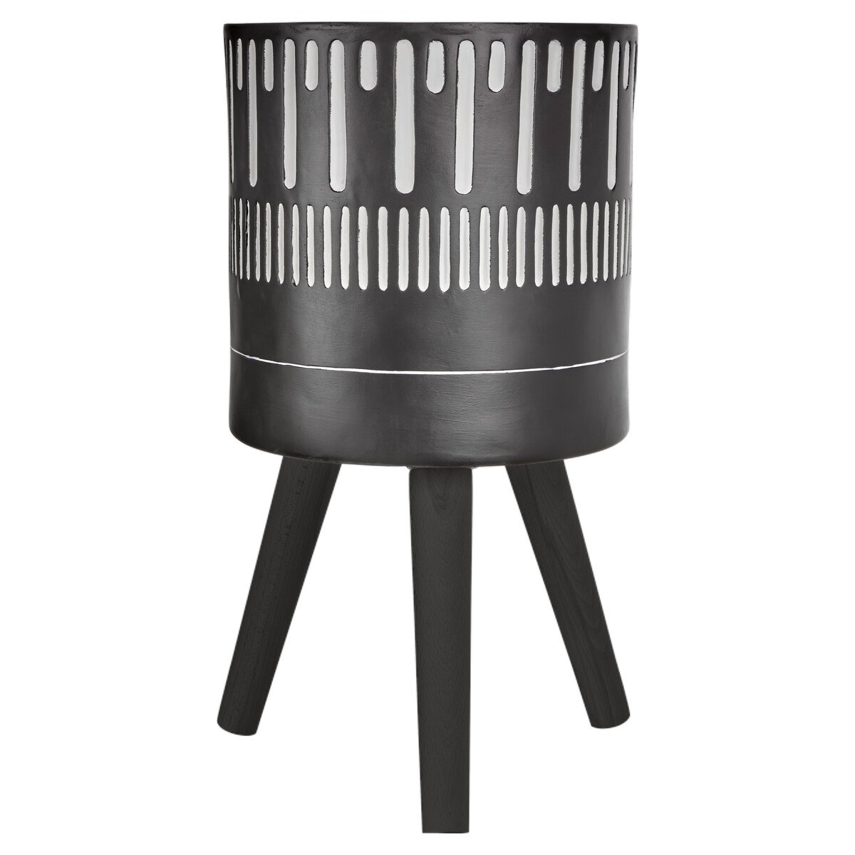 Orsina Darnell Large Finish Planter - Black and White