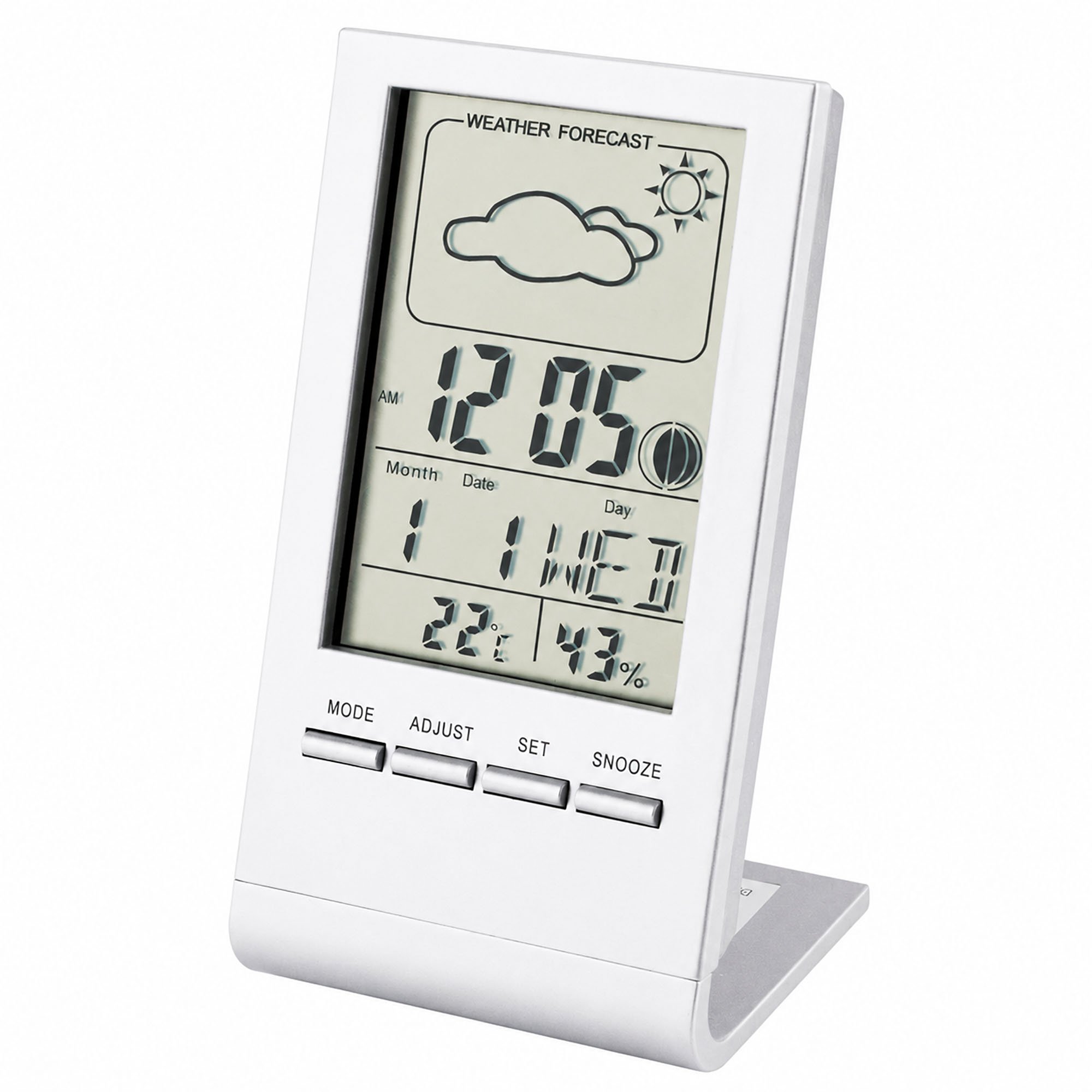 LA Style Desktop Weather Station Alarm Clock