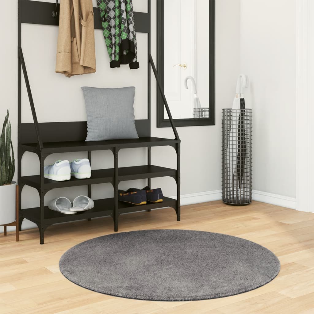 Walplus HUARTE Polyester 18 mm Pile Rug - Anthracite - 100 cm