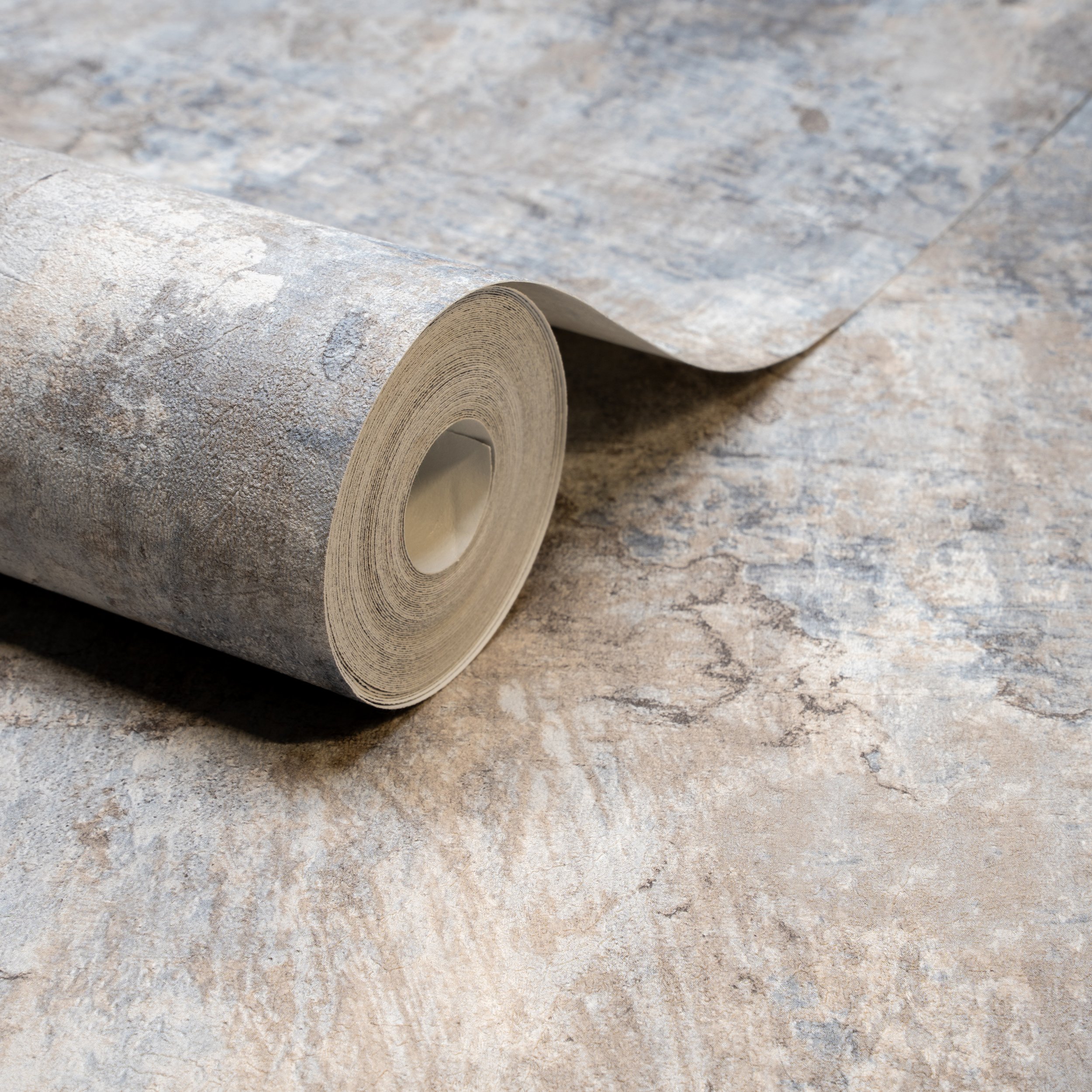 Grandeco Paul Moneypenny Castello Plaster Patina Wallpaper - Grey
