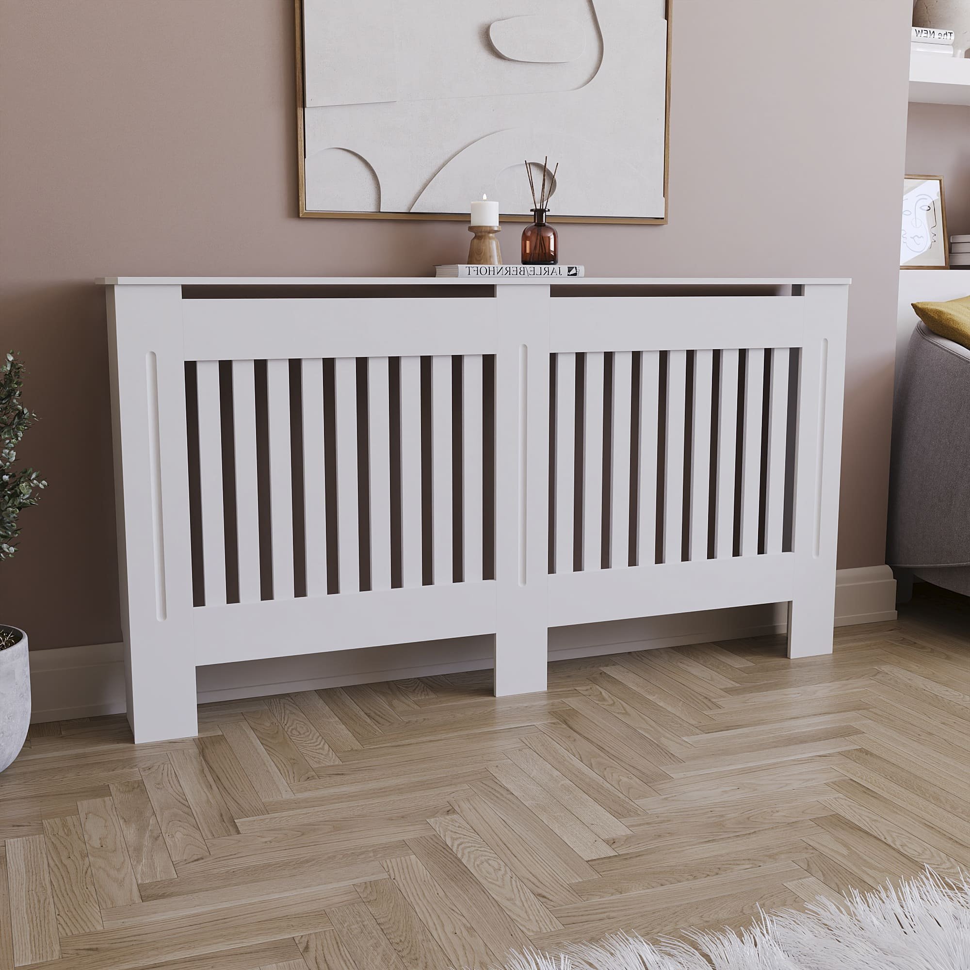 Vida Designs Chelsea Radiator Cover Large - White
