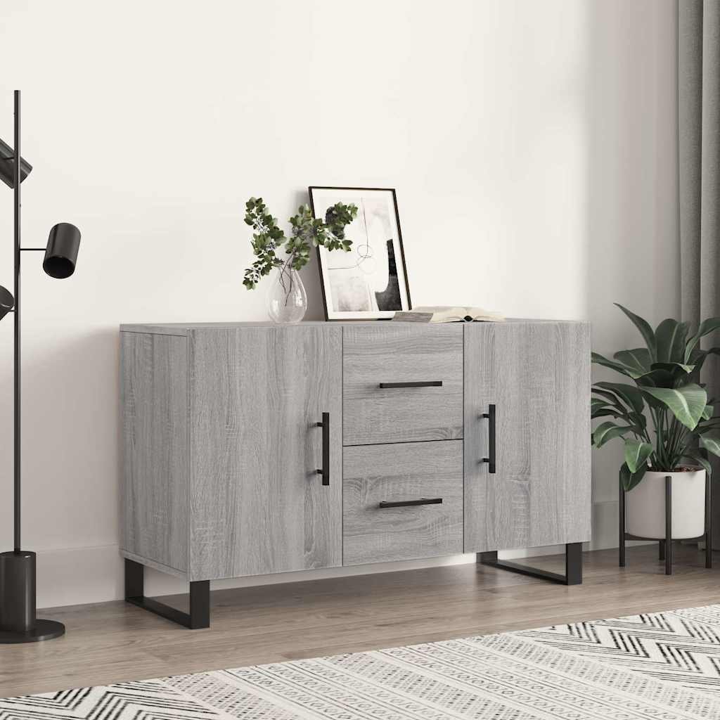 Walplus Engineered Wood Sideboard - Grey Sonoma - 100 x 36 x 60 cm