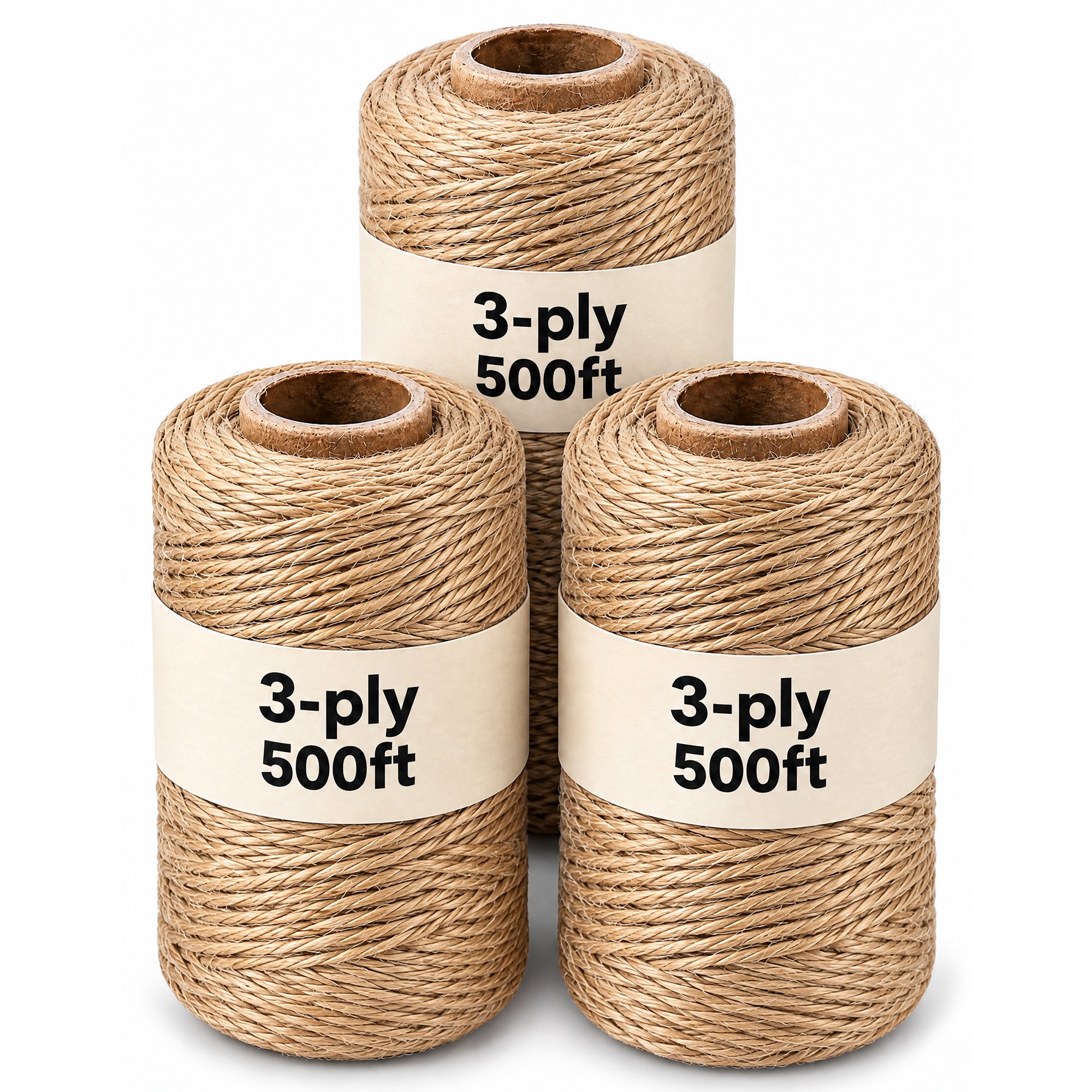 Kraft & Co Pack of 3 3 Ply Jute Twine - Brown