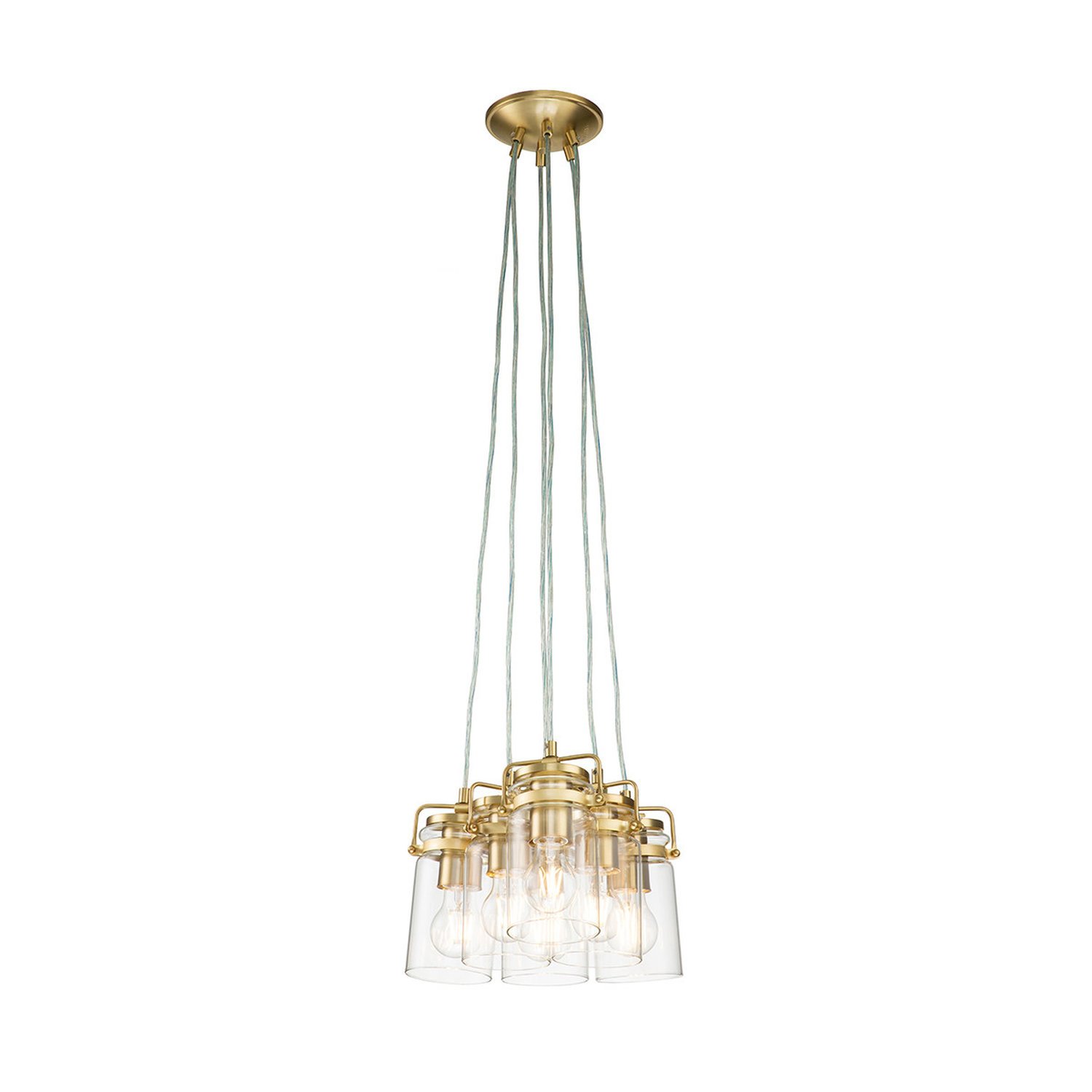 Elstead Kichler 6 Arm Pendant Light - Brushed Brass