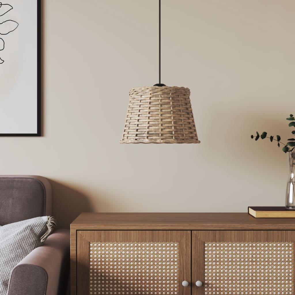 Walplus Brown Iron Wicker Ceiling Lampshade - 25 x 17cm