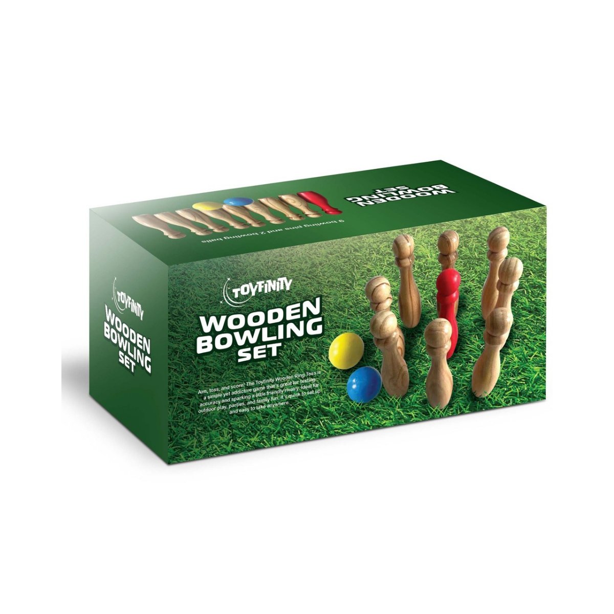 Toyfinity Wooden Bowling Set