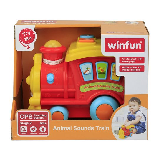 Winfun Animal Sounds Train Pull Along Toy Childrens Early Learning