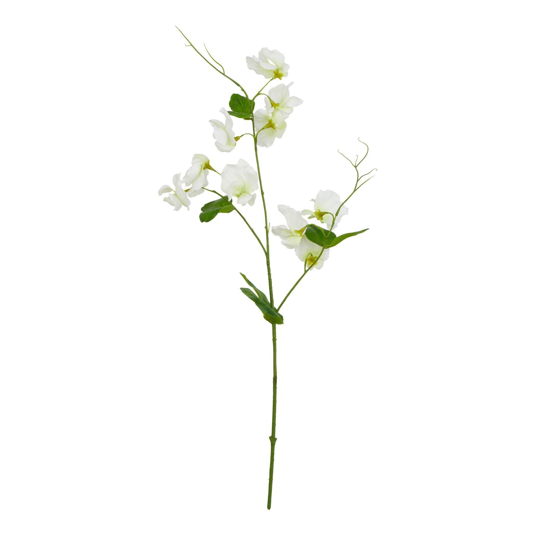 Hill Interiors The Natural Garden Collection Sweetpea Artificial Flower - White