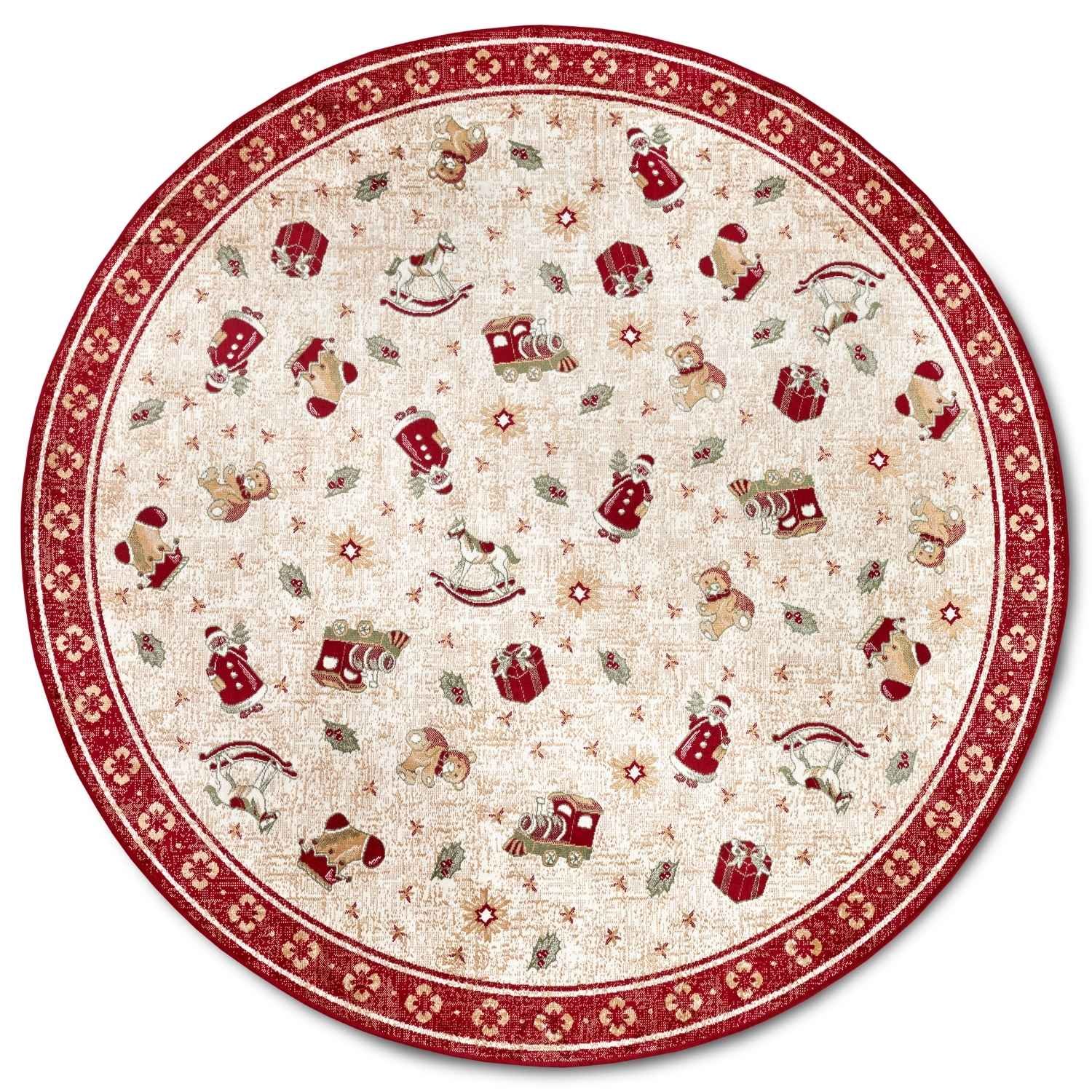 Villeroy & Boch Red Nostalgic Shine Round Rug - 150cm