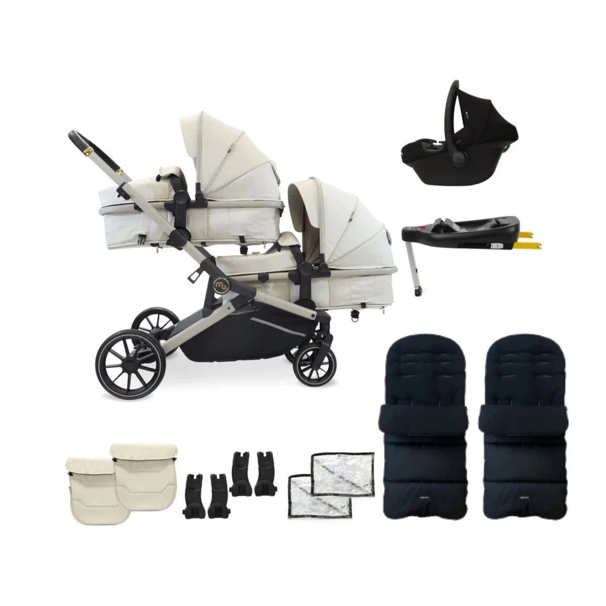 My Babiie Twin Travel System - Ivory