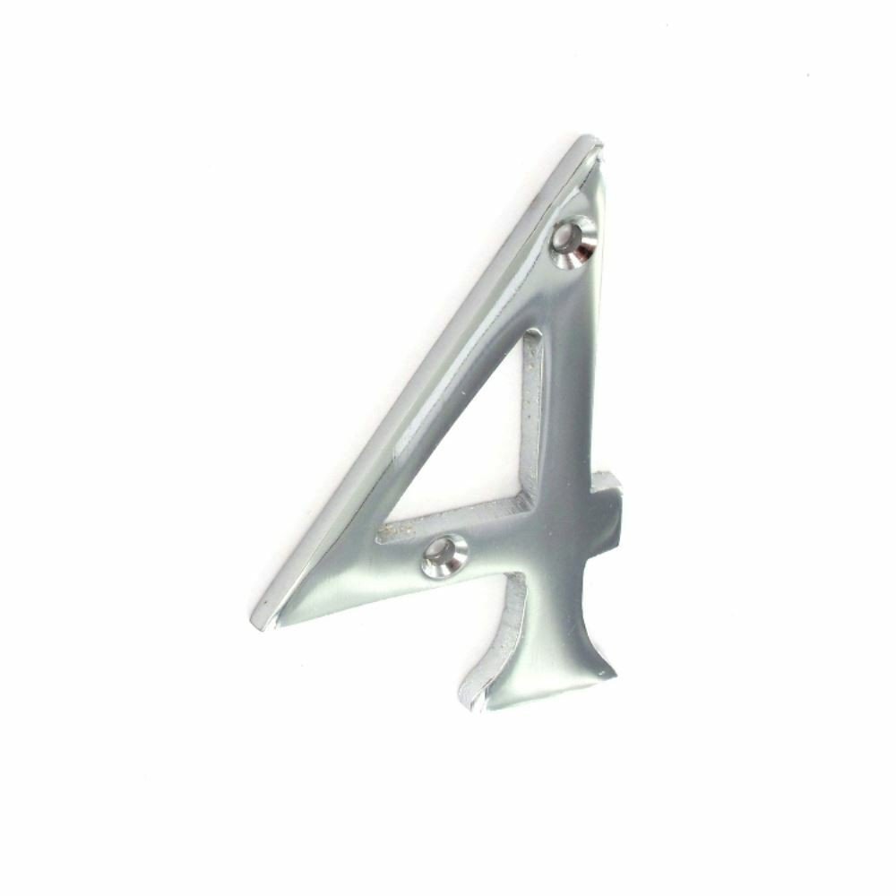 Securit 4 Chrome Door Number - Chrome