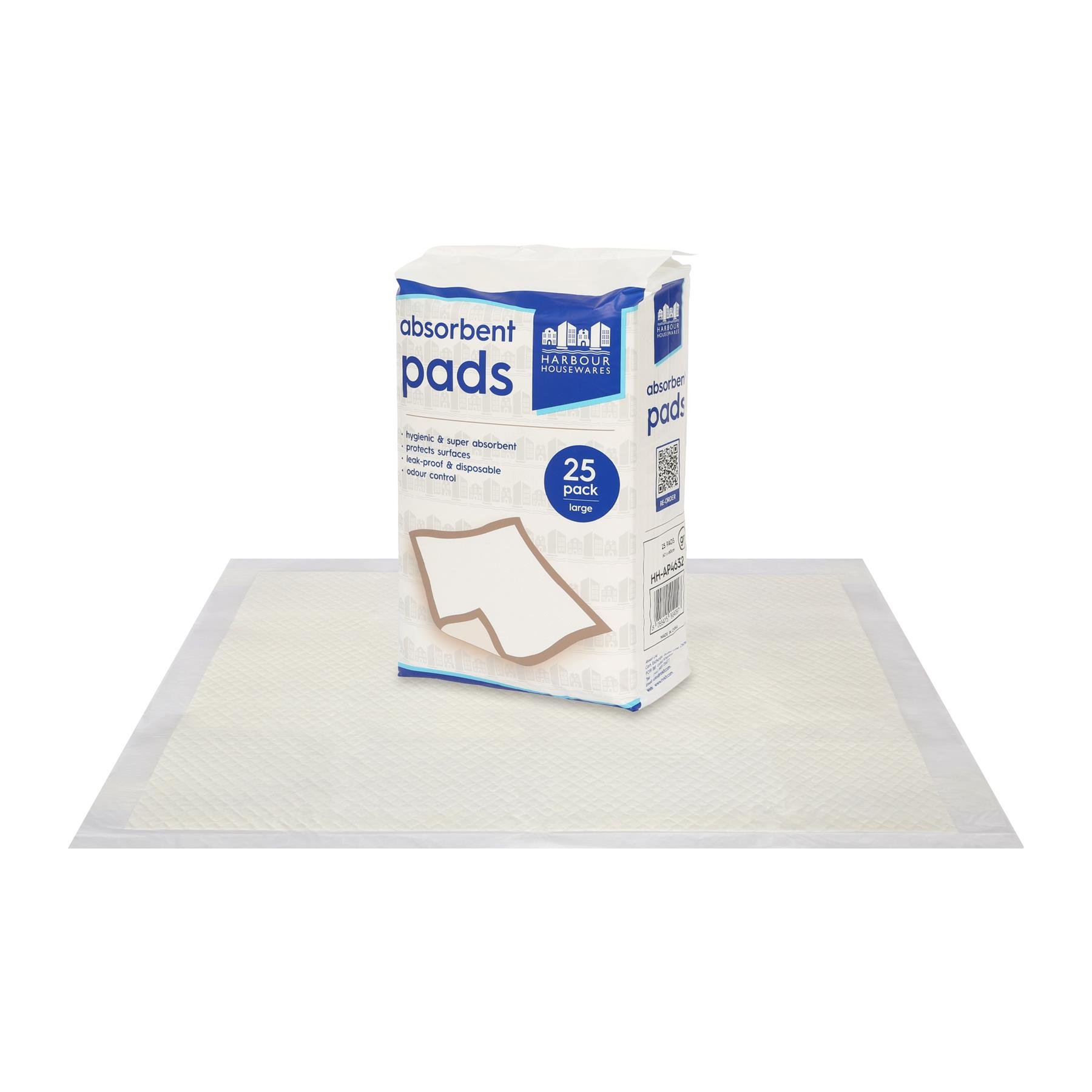 Harbour Housewares Disposable Incontinence Bed Pads - Pack of 25