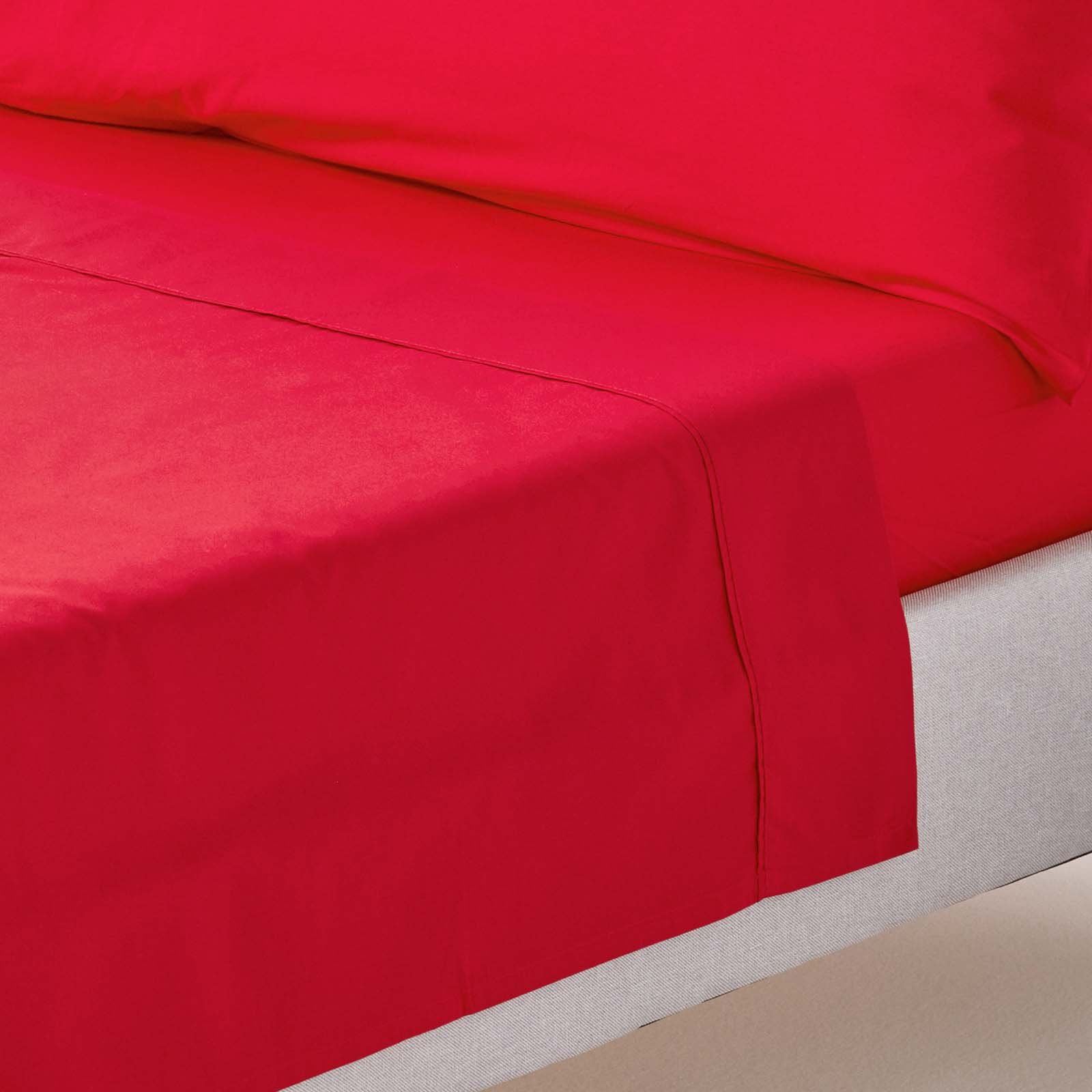 Homescapes Egyptian Cotton Red Flat Sheet - Double