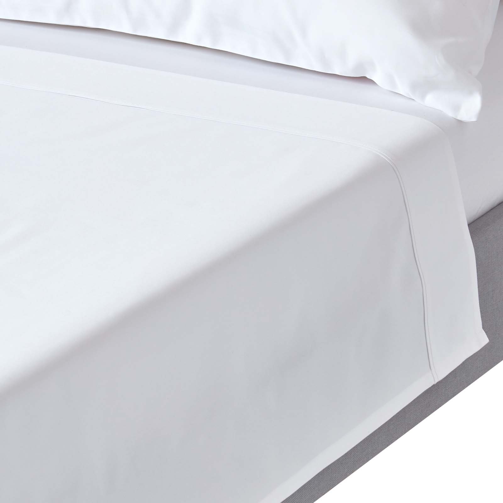 Homescapes Egyptian Cotton White Sateen Flat Sheet - King Size