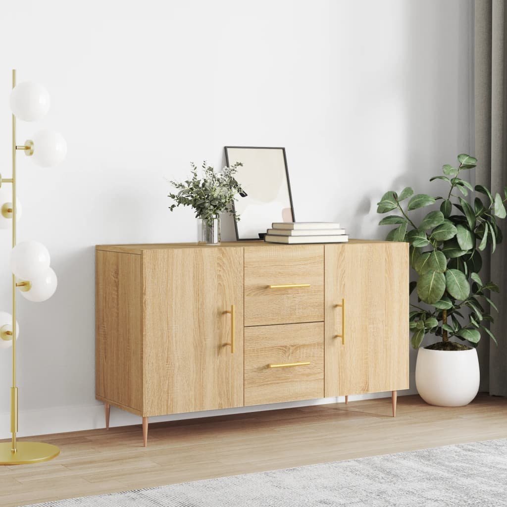 Walplus Engineered Wood Sideboard - Sonoma Oak - 100 x 36 x 60 cm