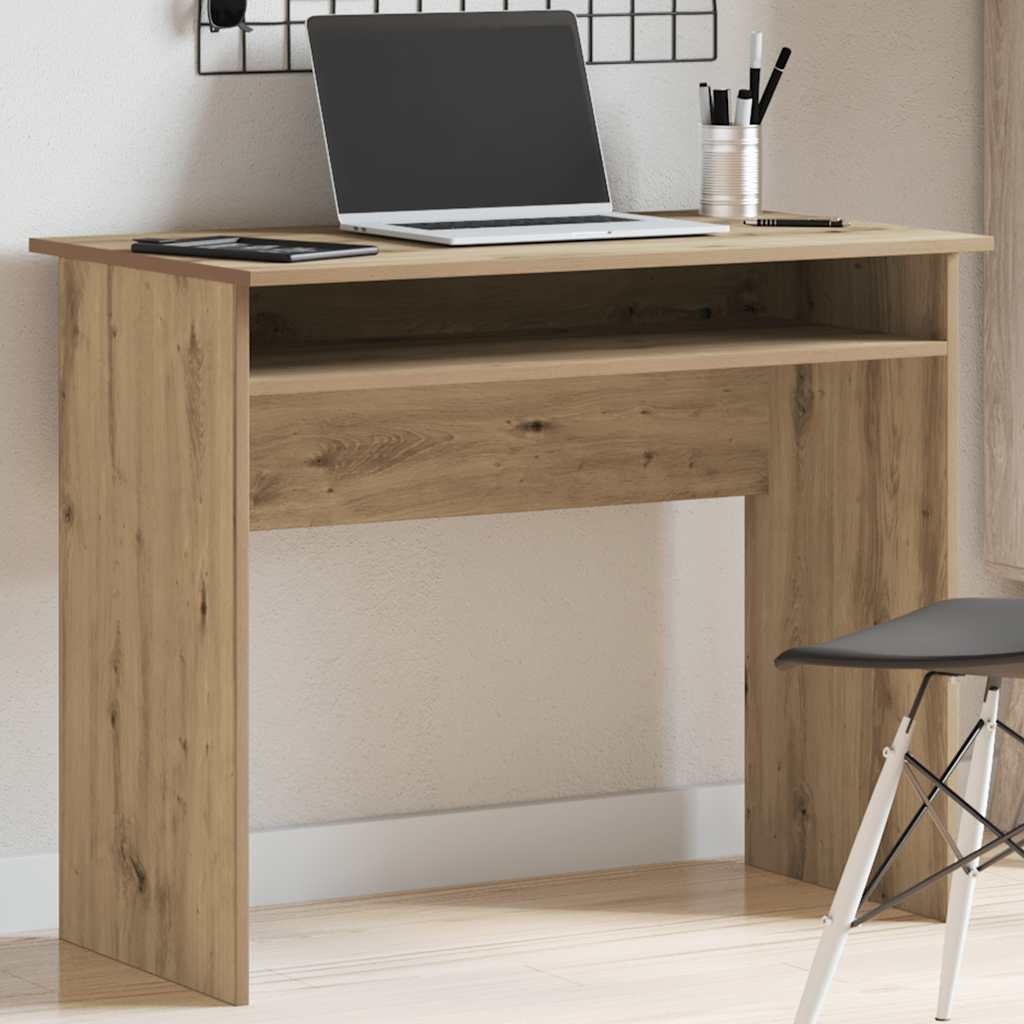 Walplus Engineered Wood Desk - Oak - 90 x 50 x 74 cm