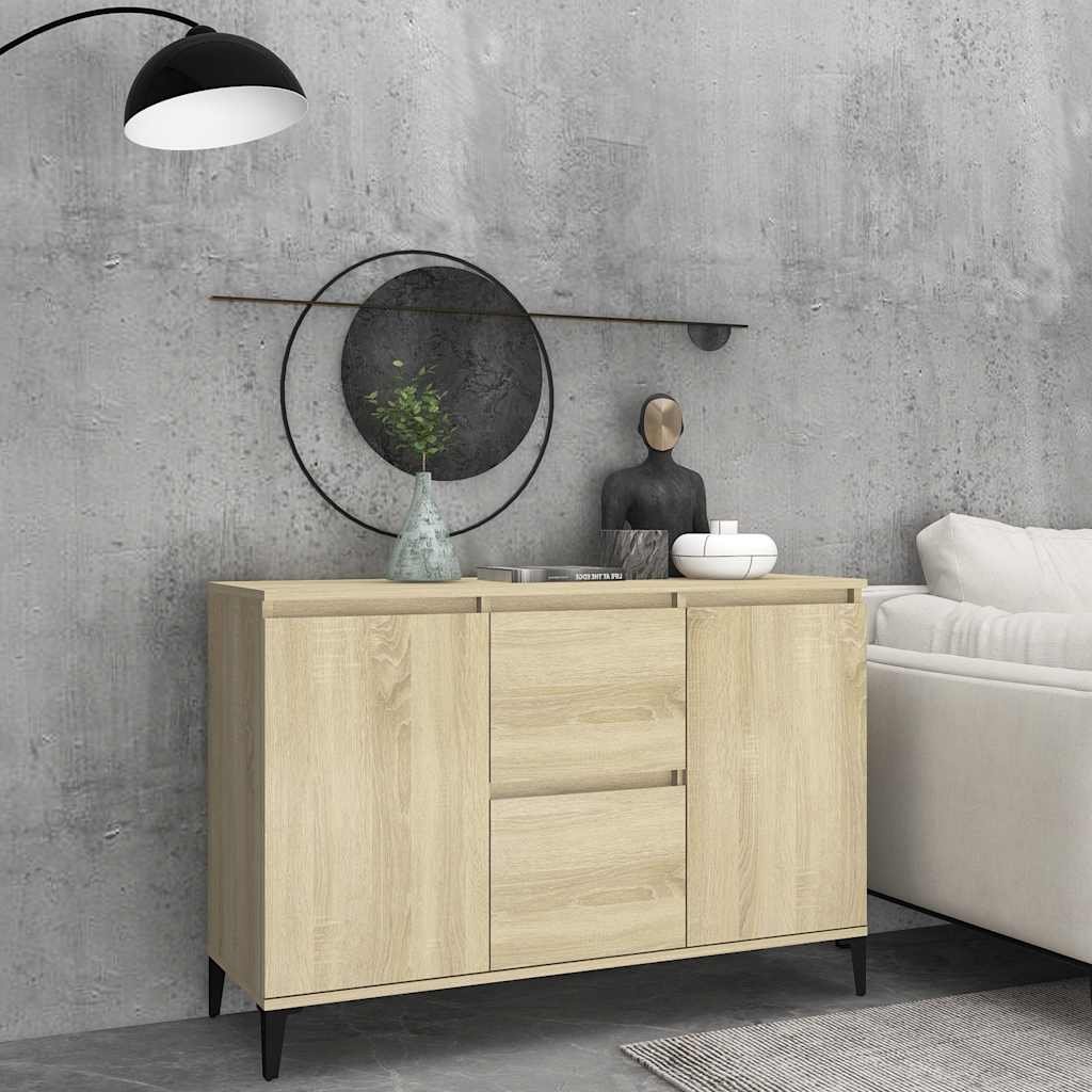 Walplus Engineered Wood Sideboard - Sonoma Oak - 102 x 35 x 70 cm