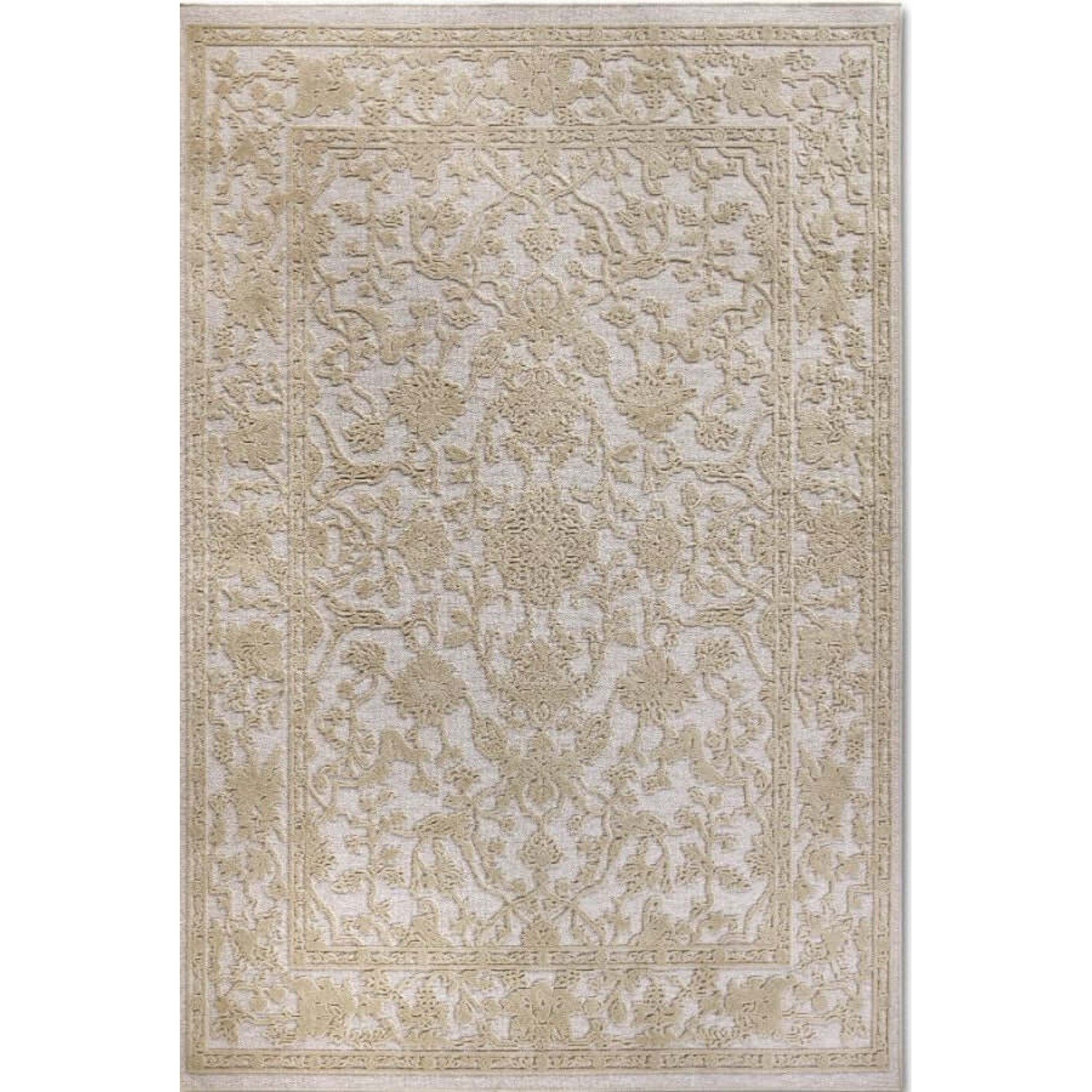 Villeroy & Boch Cream Ambroise Short Pile Rug Floral - 160 x 230cm